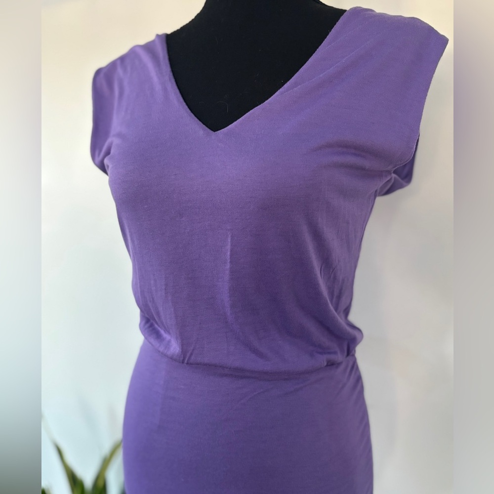 Alice + Olivia By Stacey Bendet ruched bodycon dress purple Party Wedding size S - Picture 5 of 6